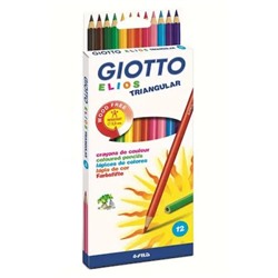 Карандаши 12цв Giotto ELIOS GIANT утолщенные полимерные 221500 Fila