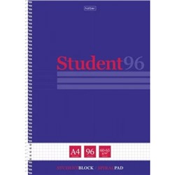 Тетрадь А4  96л клетка на спирали "Студенту- Синяя" (081327) 29868 Хатбер