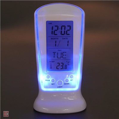 LADECOR CHRONO Будильник электронный с подсветкой, датой и температурой