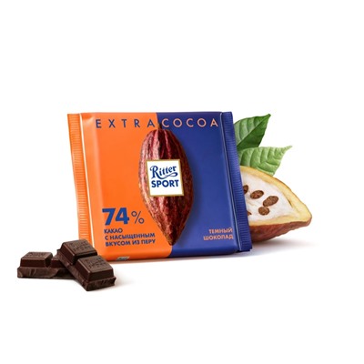 Кондитерские изделия                                        Риттер спорт                                        Темный 74% какао с насыщенным вкусом из Перу,100 гр. (12)/400 (9336)