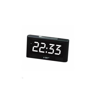 *часы настольные VST-732/6 (белый), дисплей: 16 х 5.5 см (без блока, питание от USB)
