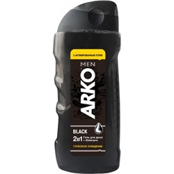 Гель-шампунь для душа Arko (Арко) Men 2в1 Black, 260 мл