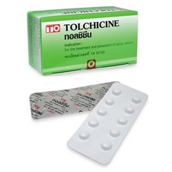 Колхицин для лечения подагры и отложения солей Tolchicine 100 капсул