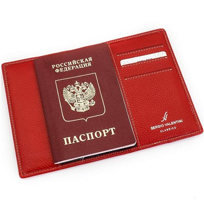 Женская кожаная обложка для паспорта Sergio Valentini СВ 8084-005/2