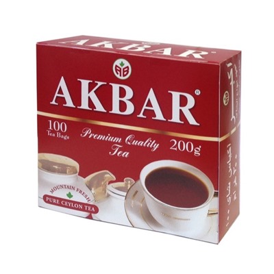 Чай                                        Akbar                                        RED&WHITE 100 пак.*2 гр. с/я (6)