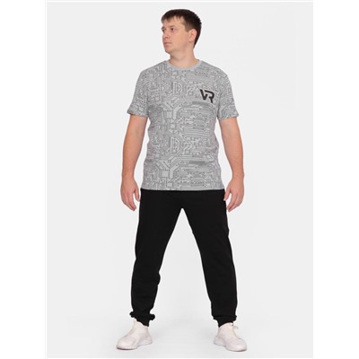 Комплект мужской (футболка, брюки) Св.серый меланж
