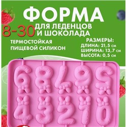 Форма силиконовая для леденцов и конфет Цифры