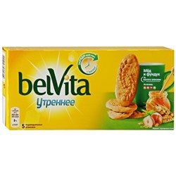 Кондитерские изделия                                        Юбилейное                                        Печенье "Юбилейное" Утреннее BelVita, Фундук/мед, 225 гр. (20)/90