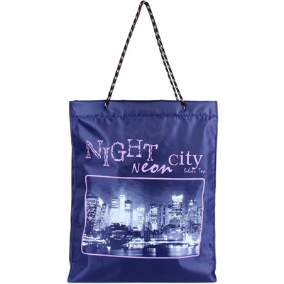 Сумка молодежная Silver Top-3056 Домино "NIGHT neon city",  1 отд,  синий 118849