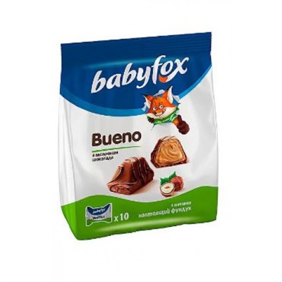 «BabyFox», конфеты вафельные Bueno, 100 гр. KDV