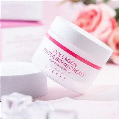 Jigott Крем для лица увлажняющий с коллагеном / Collagen Water Bomb Cream, 150 мл