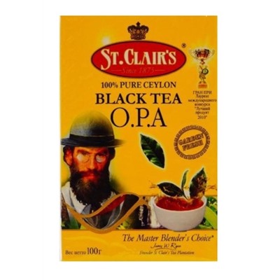 Чай                                        St.clair's                                        ОРА 100 гр. черный кр/лист (48)