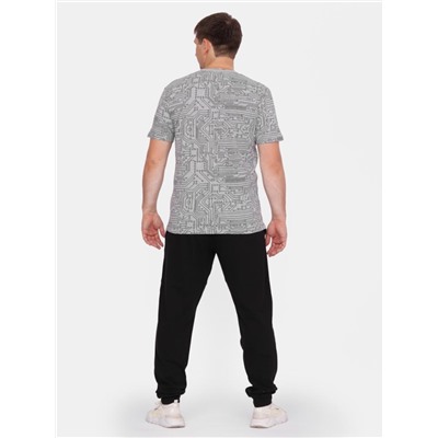 Комплект мужской (футболка, брюки) Св.серый меланж