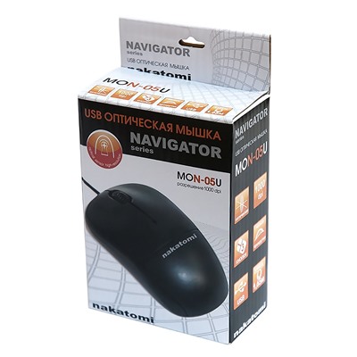 Мышь оптическая Nakatomi Navigator MON-05U (black)