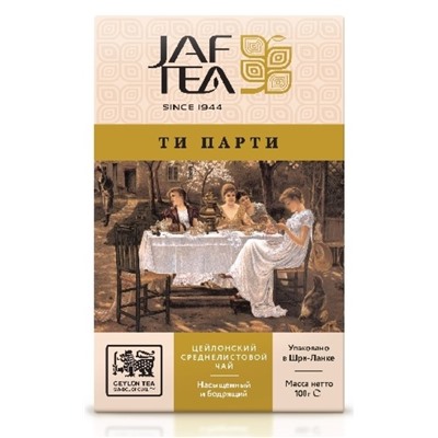 Чай                                        Jaf tea                                        Tea Party 100 гр. черный листовой, картон (50) NEW