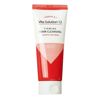 Jigott Очищающая пенка для лица / Vita Solution 12 Firming Foam Cleansing, 180 мл