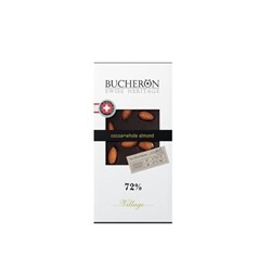Кондитерские изделия                                        Bucheron                                        шоколад (с окном) Горький с цельным миндалем 100 гр. х 10 шт. картон (6)