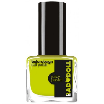 Лак для ногтей Belor Design Bad Doll Juicy Pastel, тон 301, lime