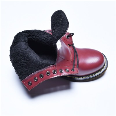 Ботинки женские Dr. Martens Red с мехом арт 984-2