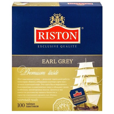 Чай                                        Riston                                        Эрл Грей 100 пак.*1,5 гр. (8)