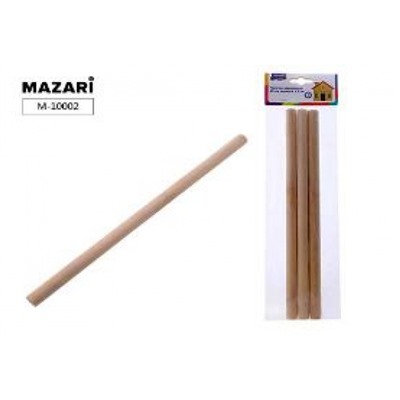 Деревянные палочки для творчества круглые 3 шт 30 см х 1,5 см M-10002 Mazari