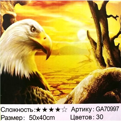 _Алмазная мозаика /40х50см./, " Орёл " арт.GA70997, 22-861