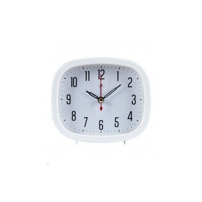 *Часы будильник  B5-003 белый Классика