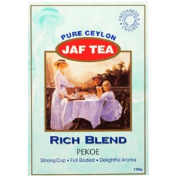 Чай                                        Jaf tea                                        Rich blend Pekoe 100 гр. черный, картон (50) (17) ВЛОЖЕНИЕ!!!!!