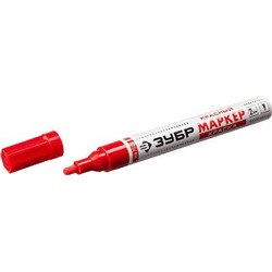 [34644] Маркер краска красный, круглый наконечник 1-2мм ЗУБР МК-200