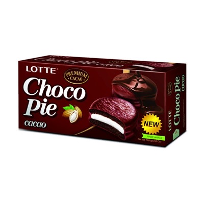 Кондитерские изделия                                        Lotte                                         LOTTE Чоко пай 28 гр.* 6 (168 гр) Какао (16),в пал. 49 кор