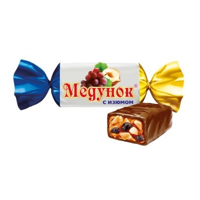 Кондитерские изделия                                        Славянка                                        конфеты вес. Медунок с изюмом (6 кг) фасовка по 1 кг, 20498