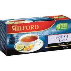 Чай                                        Milford                                        Черный British Grey 20 пак. х 1,75 гр.(12)