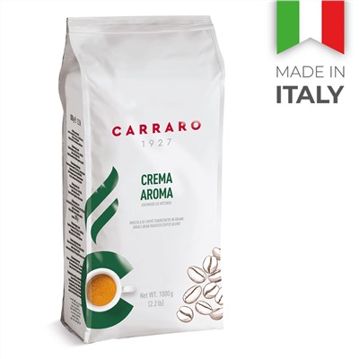 Кофе                                        Carraro                                        Carraro Crema Aroma 1 кг. м/у (6)