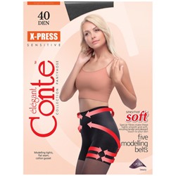 Колготки Conte X-Press (Конте Экспресс), Nero (черный), 40 den, 2 размер