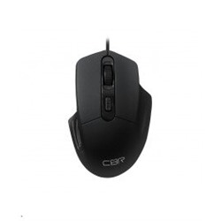 *Мышь CBR CM 330 Black, проводная для правой руки, оптическая, USB, 800/1200/1600 dpi, 4 кнопки