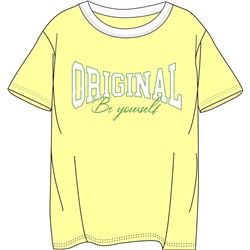 футболка 1ДДФК4437001; светло-желтый126+белый / Оригинальная