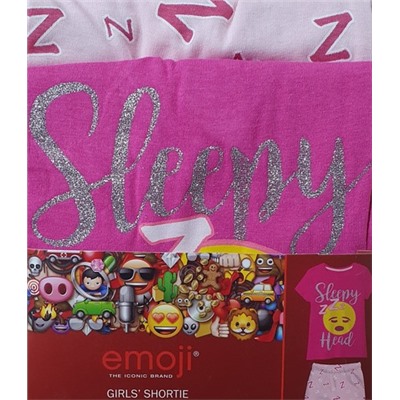Комплект для девочки Emoji футболка + шорты
