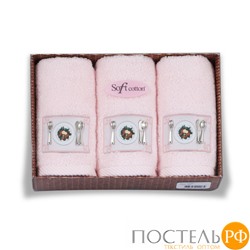 1011G10001553 Салфетка Soft cotton KITCHEN розовый 3 предмета