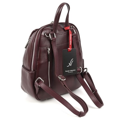 Женский кожаный рюкзак Sergio Valentini SV-SZ749/C Бордо