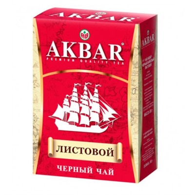 Черный чай Акбар "Корабль", листовой, 90 гр