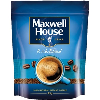 Кофе                                        Maxwell house                                        Максвелл Хаус 95 гр. сублимированный, м/у (15)/144