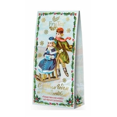 Чай                                        Fru tea                                        "Рождественские забавы" черный 50 гр. картон (10)