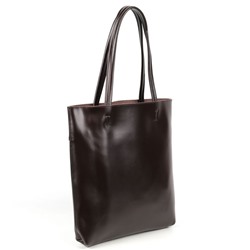 Женская кожаная сумка шоппер 8688-220 Коричневый