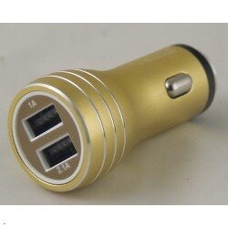 _Автомобильное зарядное устройство 2 USB, цвета разные,12-154