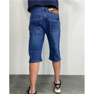 Мужские джинсовые удлиненные шорты синие B22