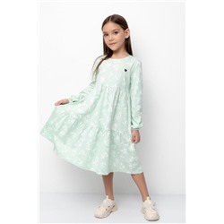 К 5770/пастельный зеленый,веточки платье