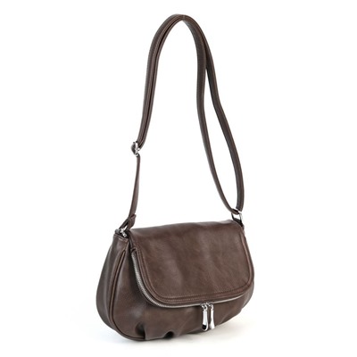 Женская сумка через плечо из эко кожи 0014 Браун
