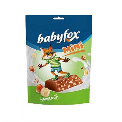 «BabyFox», конфеты шоколадные mini с фундуком, 120 гр. KDV