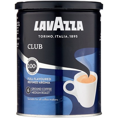 Кофе                                        Lavazza                                        * Club 250 гр. молотый ж/б (12)/90