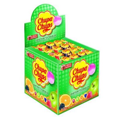 Кондитерские изделия                                        Chupa chups                                        ЧУПА ЧУПС Фрукты-Кола 100 шт.,12 гр. (12)